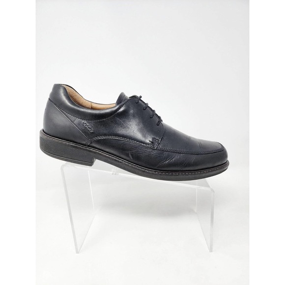 Ecco Other - ECCO Men's 45 Holton Black Leather Apron Toe Oxfords Dress Shoes Comfort 11-11.5
